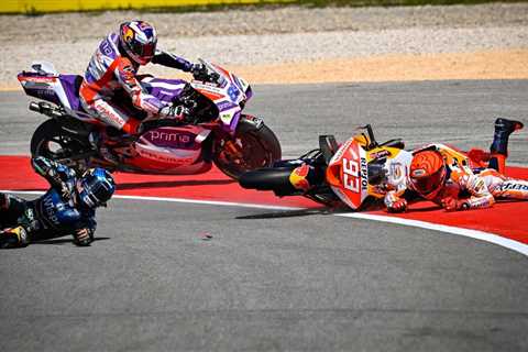 Injured Marquez receives sanction after Portimao incident