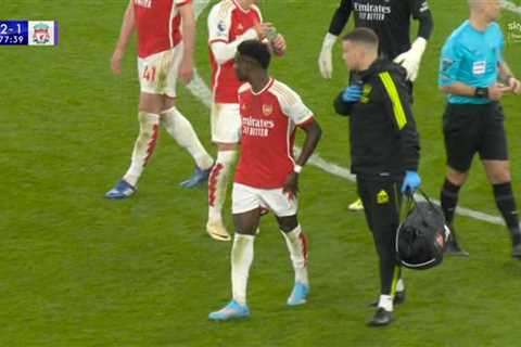 Arsenal Star Bukayo Saka Suffers Injury Blow in Title Clash Against Liverpool