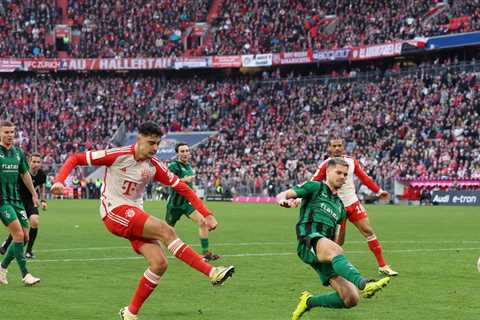 Bayern Munich phenom Aleksandar Pavlović scores his first goal at Allianz Arena