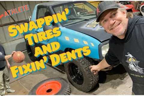 Dirt Daily. Fixing the Tracker''s Tires, Dents, and Basketball skills?!