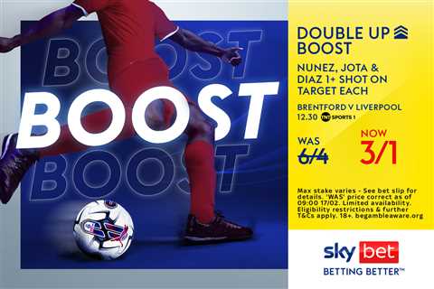 Sky Bet offers £40 in free bets for Brentford vs. Liverpool clash