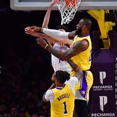 LOOK: LeBron James blocks a shot and other pictures of the day in the NBA