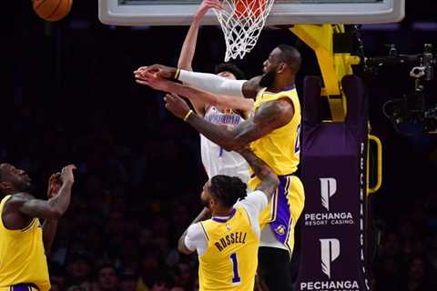 LOOK: LeBron James blocks a shot and other pictures of the day in the NBA