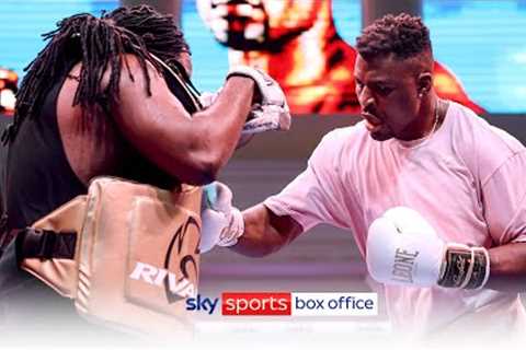 Francis Ngannou SMASHES the body-belt! 🔥  Full Media Workout