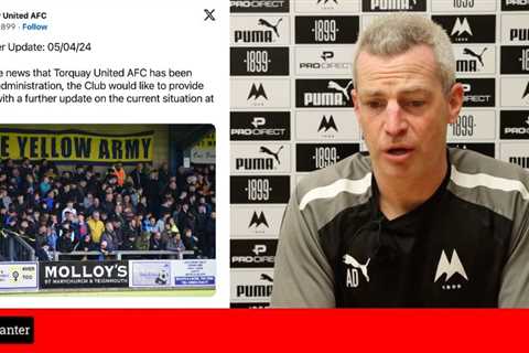 Torquay appoint administrators as manager praises squad amid uncertainty on club’s future