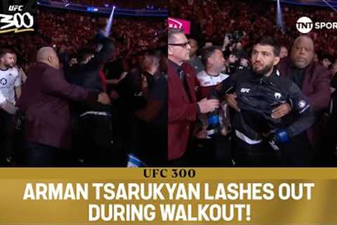 UFC star Arman Tsarukyan appears to punch fan during walkout at UFC 300 👀