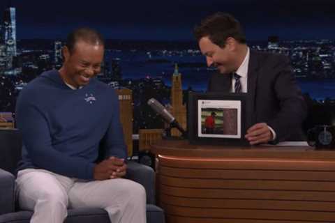 ‘These edibles ain’t s***’ – Tiger Woods can’t make it through a sentence without cracking up as he ..