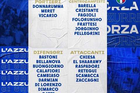 OFFICIAL: Italy name 26-man squad for EUROs