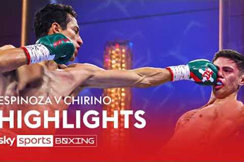 HIGHLIGHTS! Rafael Espinoza stops Sergio Chirino to defend WBO title 🔥