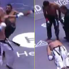 Ex-UFC star left motionless on canvas in ‘most violent KO’ in Karate Combat history