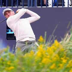 Moment Justin Thomas leaves ‘even the fish’ ducking for cover at The Open as he shanks..