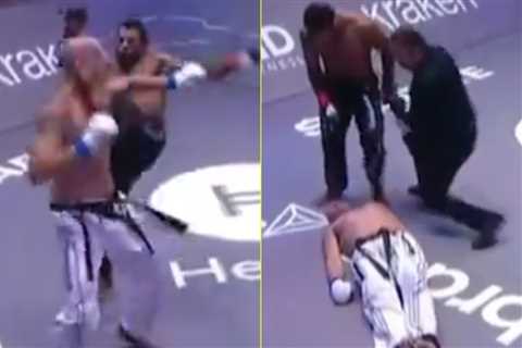 Ex-UFC star left motionless on canvas in ‘most violent KO’ in Karate Combat history