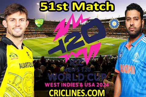 Today Match Prediction-AUS vs IND-Dream11-ICC T20 World Cup 2024-51st Match-Who Will Win