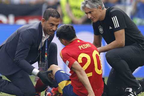 Nightmare for Pedri as Barcelona star is forced off injured at Euro 2024 after Toni Kroos tackle