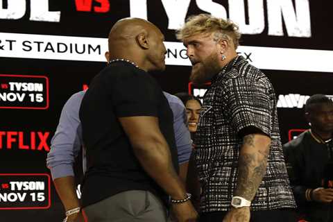 Mike Tyson, 58, Punches Jake Paul in Face-Off Before Boxing Fight