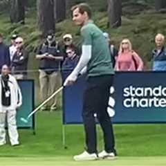 Watch Andy Murray and Gareth Bale nail putt at Wentworth celebrity Pro-Am before tennis legend’s..