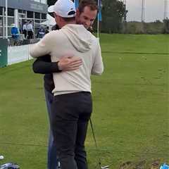 Watch wholesome moment Andy Murray gives Rory McIlroy pep talk after difficult year as fans say..