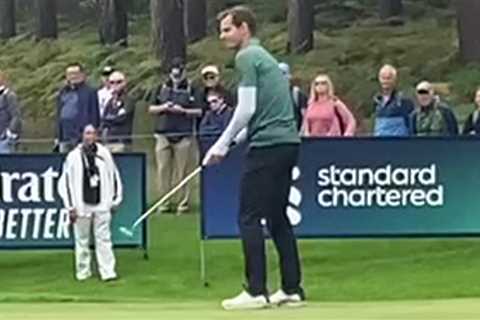 Watch Andy Murray and Gareth Bale nail putt at Wentworth celebrity Pro-Am before tennis legend’s..