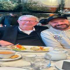 TYSON FURY ENJOYS BREAKFAST WITH SIR ALEX FERGUSON