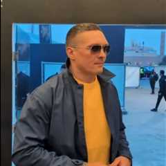 Oleksandr Usyk spotted asking for Anthony Joshua moments after arriving for Beterbiev vs Bivol 2