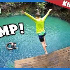 Kids JUMP into SECRET LAGOON Family Fun in Hawaii | YouTube for kids