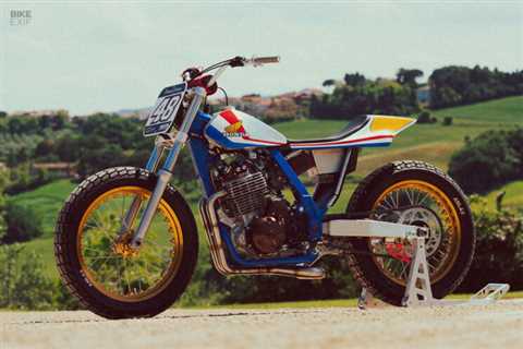 Go Fast, Turn Left, F* Brakes: A Honda Dominator Flat Tracker from Italy