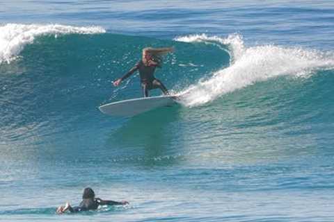 Kalani Robb and Rob Machado go off on midlength surfboards in San Diego !!!
